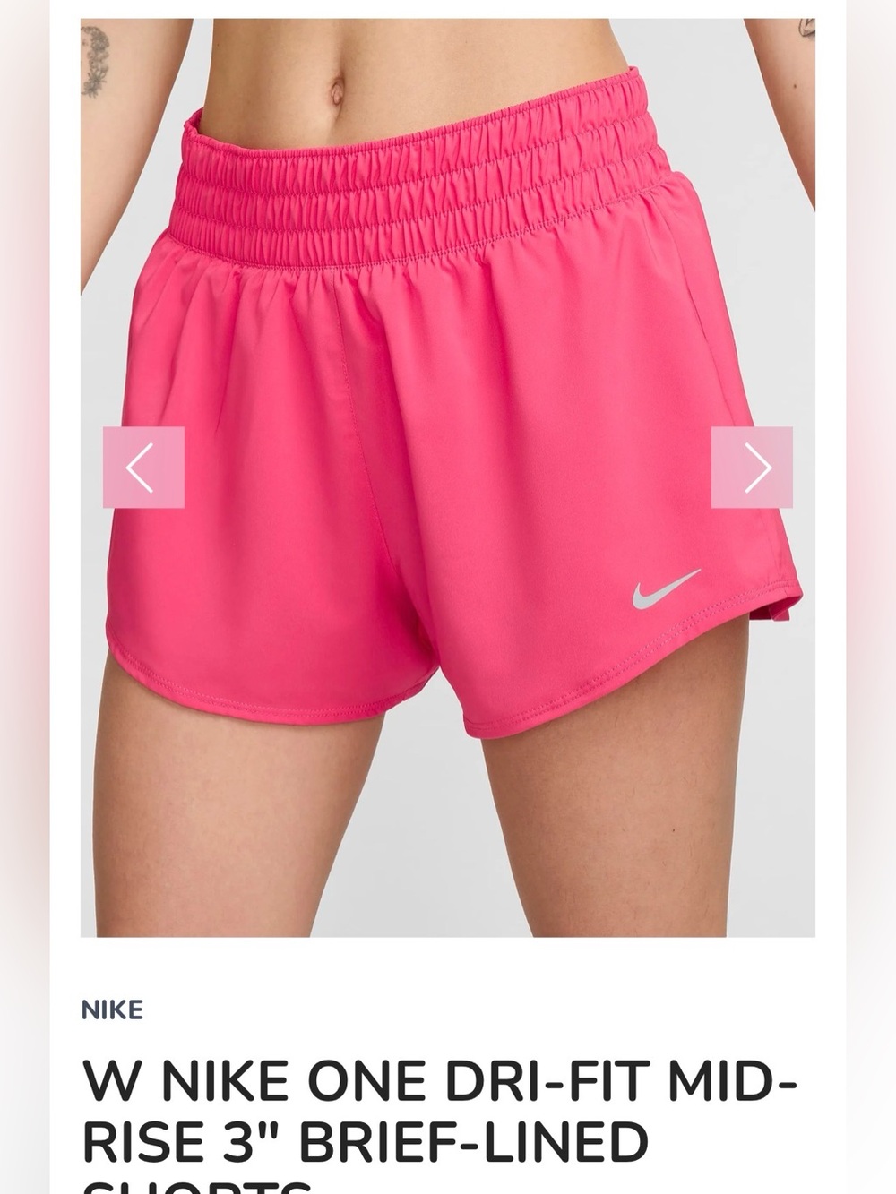 Nike Women’s Dri‑Fit Athletic Shorts — Hot Pink